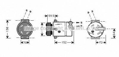 AVA QUALITY COOLING olak279 -  Компрессор, кондиционер